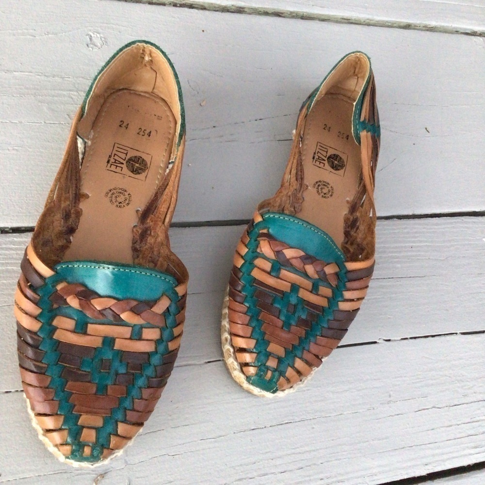 Itzae Handmade Leather Guaraches Size 24 /5.5